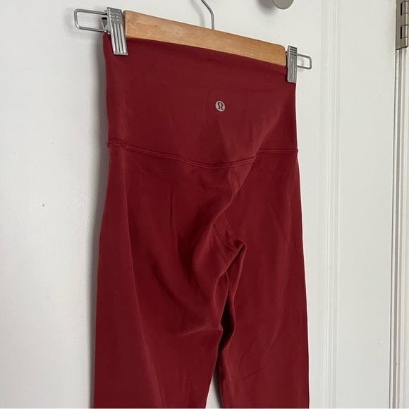 Lululemon Align Crop *21" - Red Merlot size 2 - Picture 6 of 9